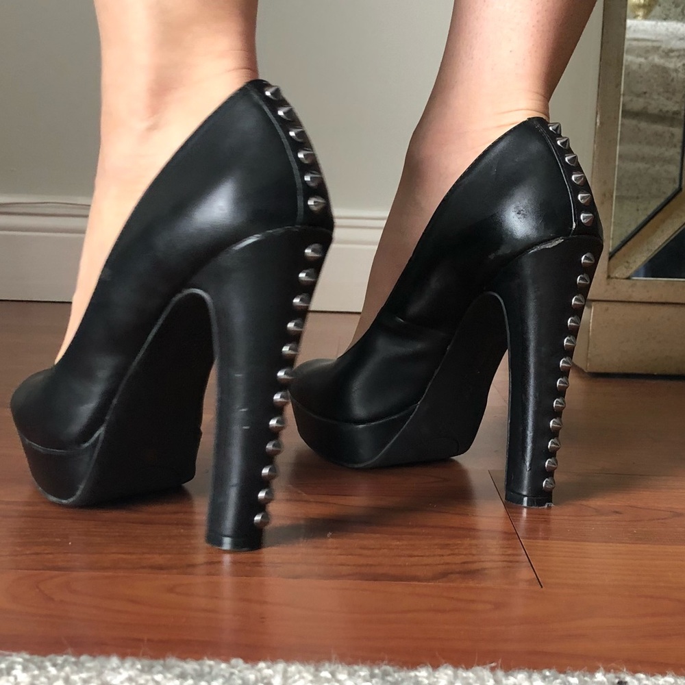 Cosmopolitan black studded heels